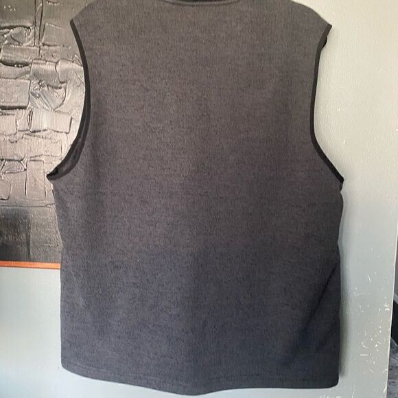 Izod Mens sleeveless sweater vest full zipper gray size large - Picture 5 of 7